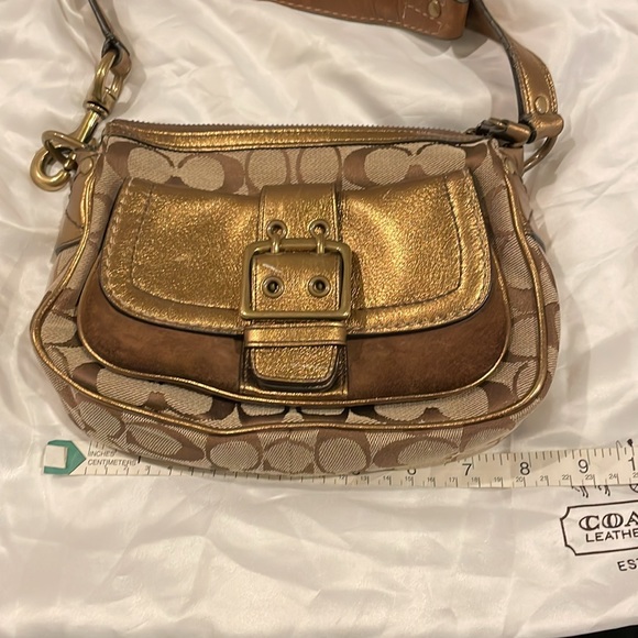 Coach signature c brown bronze khaki mini bag - Picture 14 of 15